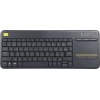 Logitech K400 Plus Ασύρματο Πληκτρολόγιο με Touchpad Αγγλικό US Μαύρο