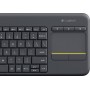 Logitech K400 Plus Ασύρματο Πληκτρολόγιο με Touchpad Αγγλικό US Μαύρο