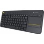 Logitech K400 Plus Ασύρματο Πληκτρολόγιο με Touchpad Αγγλικό US Μαύρο