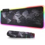 World Map RGB Gaming Mouse Pad XXL 900mm με RGB Φωτισμό Μαύρο