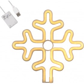 Χριστουγεννιάτικη Φωτιζόμενη Χιονονιφάδα Μπαταρίας 78582 GloboStar