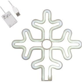 Χριστουγεννιάτικη Φωτιζόμενη Χιονονιφάδα Μπαταρίας 78581 GloboStar