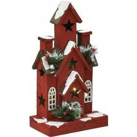 Σπιτάκι LED 22x13x42cm Λευκό-Ελεφαντόδοντο,Κόκκινο 2-70-570-0231 Inart