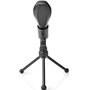 Nedis Wired Microphone Dual Condenser With Tripod USB Black με Σύνδεση USB