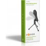 Nedis Wired Microphone Dual Condenser With Tripod USB Black με Σύνδεση USB