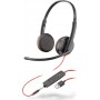 Plantronics Blackwire 3225 On Ear Multimedia Ακουστικά με μικροφωνο και σύνδεση 3.5mm Jack / USB-A