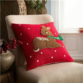 Χριστουγεννιάτικη Μαξιλαροθήκη Κόκκινη 43x43cm Χριστουγεννιάτικη Μαξιλαροθήκη Κόκκινη 43x43cm