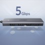 Ugreen CM219 USB 3.0 Hub 5 Θυρών με σύνδεση USB-C ΓκριΚωδικός: 70336 