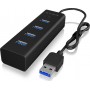 RaidSonic Icy Box IB-HUB1409-U3 USB 3.0 Hub 4 Θυρών με σύνδεση USB-AΚωδικός: 60255 