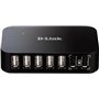 D-Link DUB-H7 D1 USB 2.0 Hub 7 Θυρών με σύνδεση USB-A και Εξωτερική Παροχή Ρεύματος