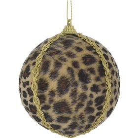 Inart Χριστουγεννιάτικη Μπάλα Πλαστική Καφέ 8cm 6τμχ