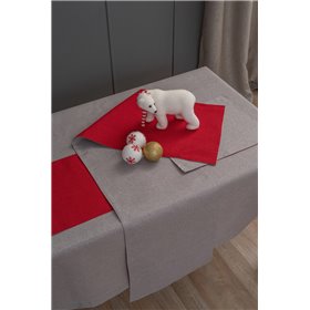 Palamaiki CD01 Χριστουγεννιάτικο Τραπεζομάντηλο 140x220cm Grey