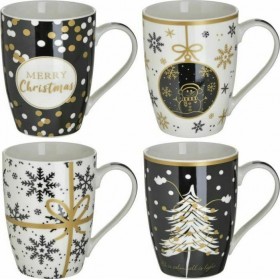 Inart Κούπα Xmas 8x6x11.5cm 4 Tμχ. Inart Κούπα Xmas 8x6x11.5cm 4 Tμχ.
