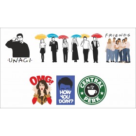 Αυτοκόλλητο Friends Τα Φιλαράκια σετ 6 τεμ. Κωδ.:35025