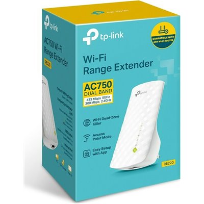 TP-LINK RE220 v2 WiFi Extender Dual Band (2.4 &amp 5GHz) 750Mbps
