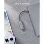 Powertech PTH-044 USB-C Αντάπτορας Δικτύου για Ενσύρματη σύνδεση Ethernet