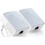 TP-LINK TL-PA411KIT v4 Powerline Διπλό για Ενσύρματη Σύνδεση και Θύρα Ethernet