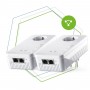 Devolo Mesh WiFi 2 Powerline Διπλού Kit για Ασύρματη Σύνδεση Wi‑Fi 5 με Passthrough Πρίζα και 2 Θύρες Gigabit Ethernet