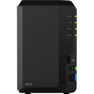 Synology DiskStation DS218 NAS Tower με 2 θέσεις για HDD/SSD