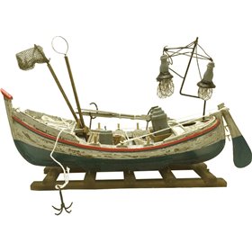 Ξύλινο Διακοσμητικό Καράβι Καΐκι 30x18cm