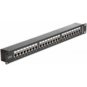 "DeLock Patch Panel 19"" 1U με 2x 24 Ports Μαύρο" DeLock Patch Panel 19" 1U με 2x 24 Ports Μαύρο