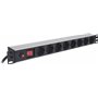 Intellinet Πολύπριζο Rack 19" με 8 Sockets Μαύρο