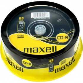 Maxell CakeBox25 Εγγράψιμα CD-R 700MB 25τμχΚωδικός: CD0091 