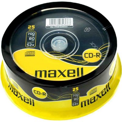 Maxell CakeBox25 Εγγράψιμα CD-R 700MB 25τμχΚωδικός: CD0091 