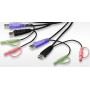 Aten 2-Port USB HDMI/Audio Cable KVM Switch with Remote Port Selector