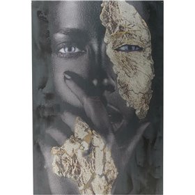 Inart Γυναικεία Φιγούρα Μάυρο/Χρυσό Πίνακας σε Καμβά 80x120cmΚωδικός: 3-90-859-0087 