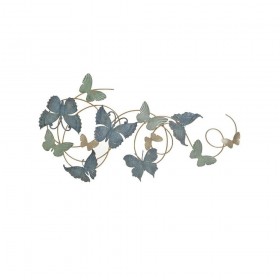 Inart Διακοσμητική Πεταλούδα Τοίχου από Μέταλλο Χρυσή / Γαλάζια 90x6x49cm Inart Διακοσμητική Πεταλούδα Τοίχου από Μέταλλο Χρυσή / Γαλάζια 90x6x49cm