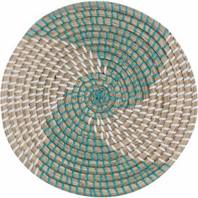 Nef-Nef Διακοσμητικό Τοίχου από Ψάθινο Noble Aqua - White 28x6x28cm Nef-Nef Διακοσμητικό Τοίχου από Ψάθινο Noble Aqua - White 28x6x28cm