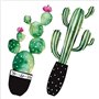Διακοσμητικό Αυτοκόλλητο Τοίχου Watercolour Cactus Βινυλίου Ango