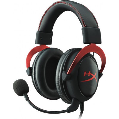 HyperX Cloud II Over Ear Gaming Headset με σύνδεση USB / 2x3.5mm Κόκκινο