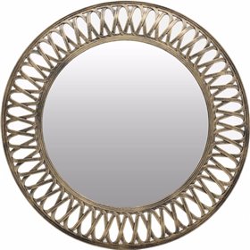 Inart Καθρέπτης Τοίχου με Χρυσό Πλαστικό Πλαίσιο Mήκους 76cmΚωδικός: 3-95-925-0003 