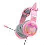 Havit Over Ear Gaming Headset με σύνδεση 2x3.5mm / USB Ροζ