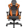 Anda Seat AD12XL Kaiser II Καρέκλα Gaming Δερματίνης με Ρυθμιζόμενα Μπράτσα Μαύρο/Πορτοκαλί