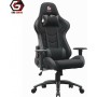 Gembird GC-01 Υφασμάτινη Καρέκλα Gaming με Ρυθμιζόμενα Μπράτσα Μαύρο/Γκρι