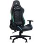 Eureka Ergonomic GX330-B Καρέκλα Gaming Δερματίνης με Ρυθμιζόμενα Μπράτσα Μαύρη