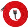 Baseus Cafule Braided USB 2.0 Cable USB-C male - USB-A male Κόκκινο 3m (CATKLF-U09)