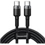 Baseus Cafule Braided USB 2.0 Cable USB-C male - USB-C male Γκρι 2m (CATKLF-ALG1)