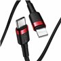 Baseus Cafule Braided USB 2.0 Cable USB-C male - Lightning Κόκκινο 1m (CATLKLF-91)