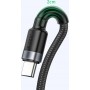 Baseus Cafule Braided USB 2.0 Cable USB-C male - USB-A male Μαύρο 1m (CATKLF-PG1)