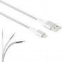 Lamtech Braided USB to Lightning Cable Λευκό 2m (LAM450282)