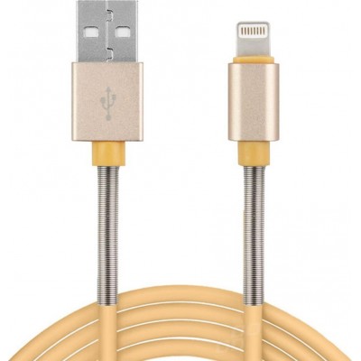 AMiO Braided USB to Lightning Cable Χρυσό 1m (01432/AM)