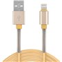 AMiO Braided USB to Lightning Cable Χρυσό 1m (01432/AM)