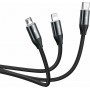 Baseus Braided USB to Lightning / Type-C / micro USB Cable Μαύρο 1m (CAMLT-FX01)