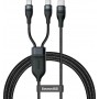 Baseus Braided USB-C to 2x USB-C Cable Μαύρο 1.5m (CA1T2-C01)