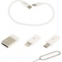 Remax Regular Τype C to USB-A/Lightning / Type-C / micro USB Cable Λευκό 0.29m (RC-190 FY)