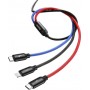 Baseus Braided USB to Lightning / Type-C / micro USB Cable Μαύρο 1.2m (CAMLT-BSY01)